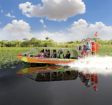 From Miami Everglades Airboat, Wildlife Show, and Roundtrip Bus