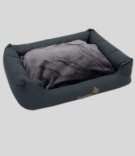 Dog Bed Sleepy Time Grey with Cushion (1)