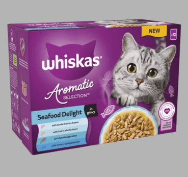 Whiskas 1+ Aromatic Selection Seafood Delight in Gravy Saver Pack 24 x 85g
