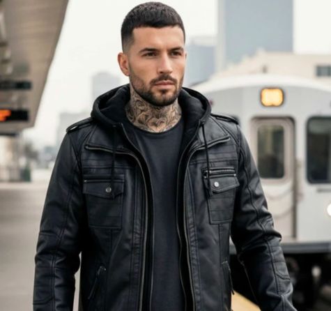 Brandit Black Rock - Lederjacke