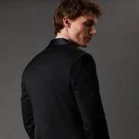 1 Black Slim Fit Shawl Collar Tuxedo Jacket