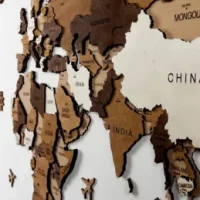 3D Wooden World Map, 5th Anniversary Gift for Couples
