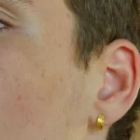 Artisan fine gold unisex hoops