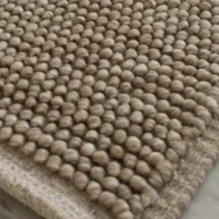 Cozy Beige Wool Rug with Custom Options