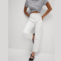 High Waisted Cropped Slim Fit Jeans (1)