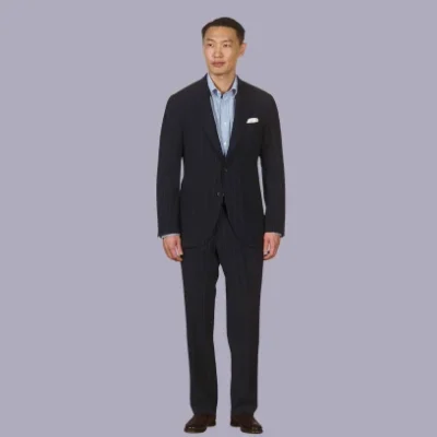 Navy Chalk Stripe - Seersucker Moro Suit