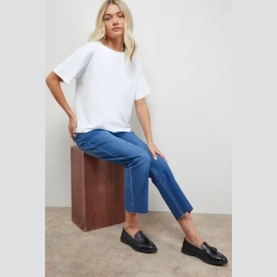 Oasis Bunny Real Leather Brogue Detail Tassel Loafers