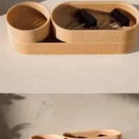 Stackable office storage desk tray set