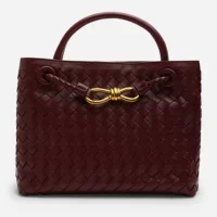 Where’s That From ‘Luna’ Woven Leather Tote Bag with Gold Detail (1)