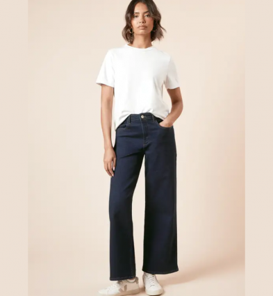 Wide Leg Denim Jeans