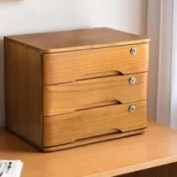 Wooden Desktop Organizer with Drawers
