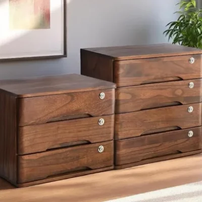 Wooden Desktop Organizer with Drawers