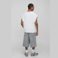 boohooMAN Embroidered Oversized V Neck Rib Knitted Sweater Vest (1)